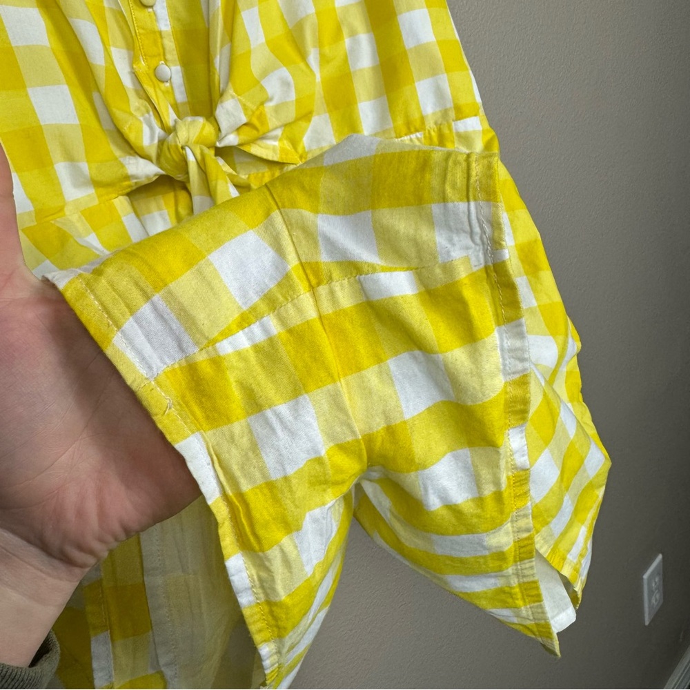 Color Me Courtney Keiko Gingham Yellow Romper Size 10 A - Picture 8 of 12